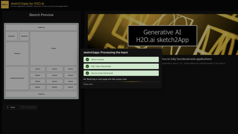 H2O.ai sketch2app success upload