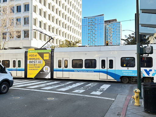 San Jose Light Rail H2O.ai advertisement